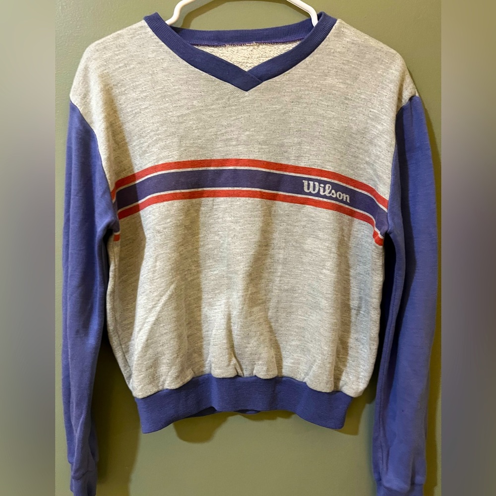 80s vintage Wilson colorblock sweatshirt